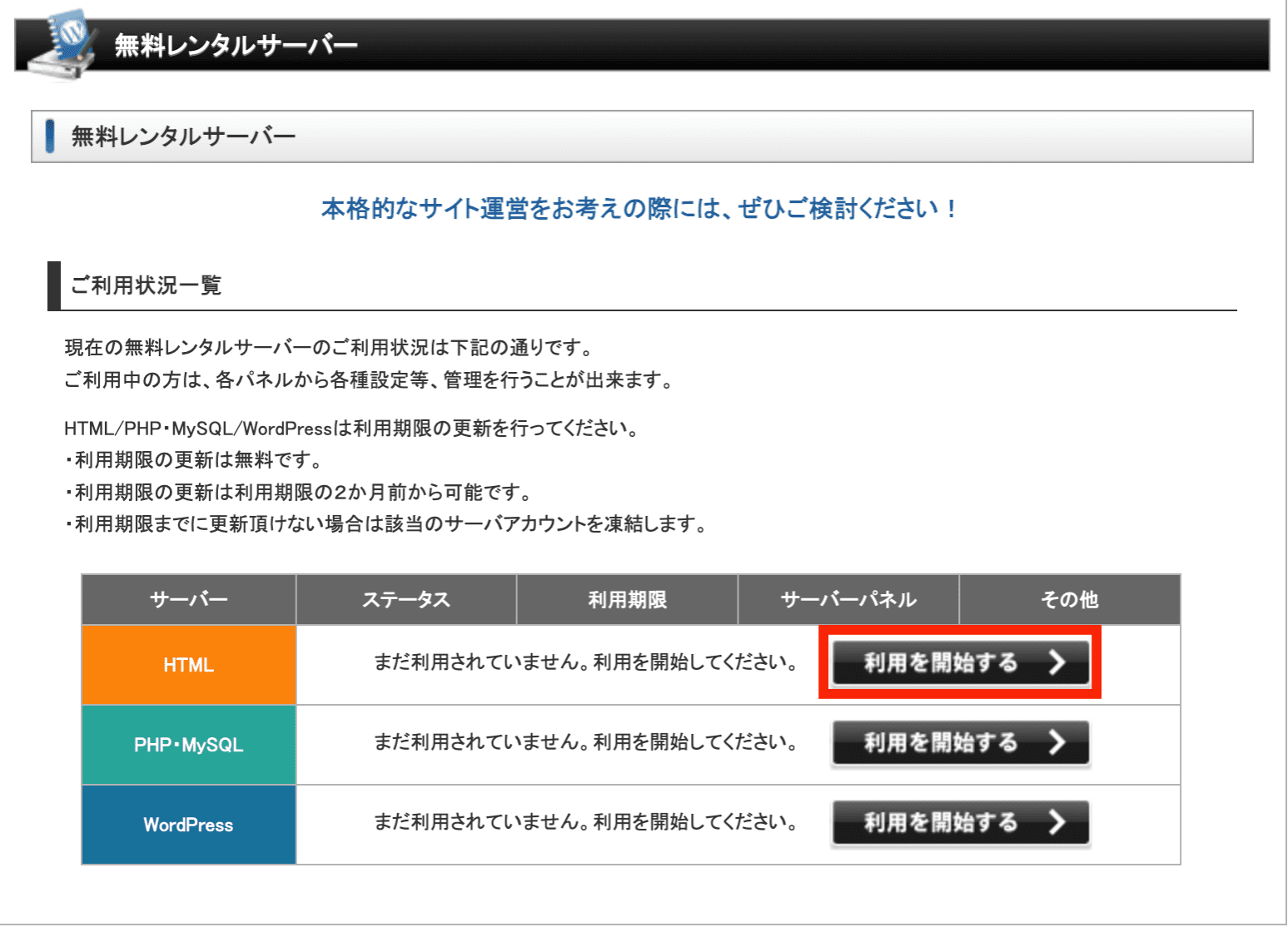 サーバ利用状況